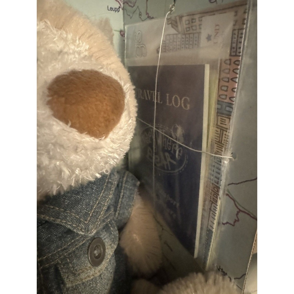 Gund Plush Everywhere Bear Travel Set RARE Kids Teddy Bear Passport Map‎ Etc - Picture 5 of 15